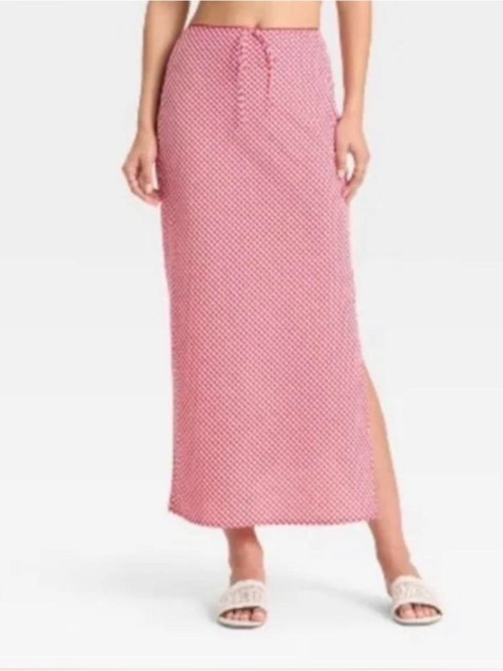 Wild Fable Red Checkered Maxi Skirt